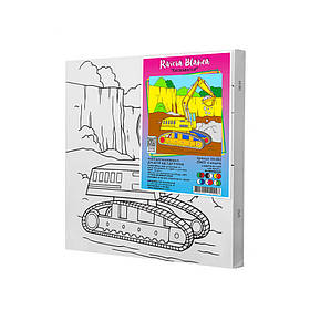 Набір для розпису по контурах для дітей Riviera Blanca Екскаватор 25x25 см (КА-082)