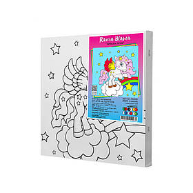 Набір для розпису по контурах для дітей Riviera Blanca Зіркова поні 25x25 см (КА-083)