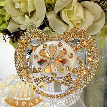 Пустышка  со стразами "Ромашка "