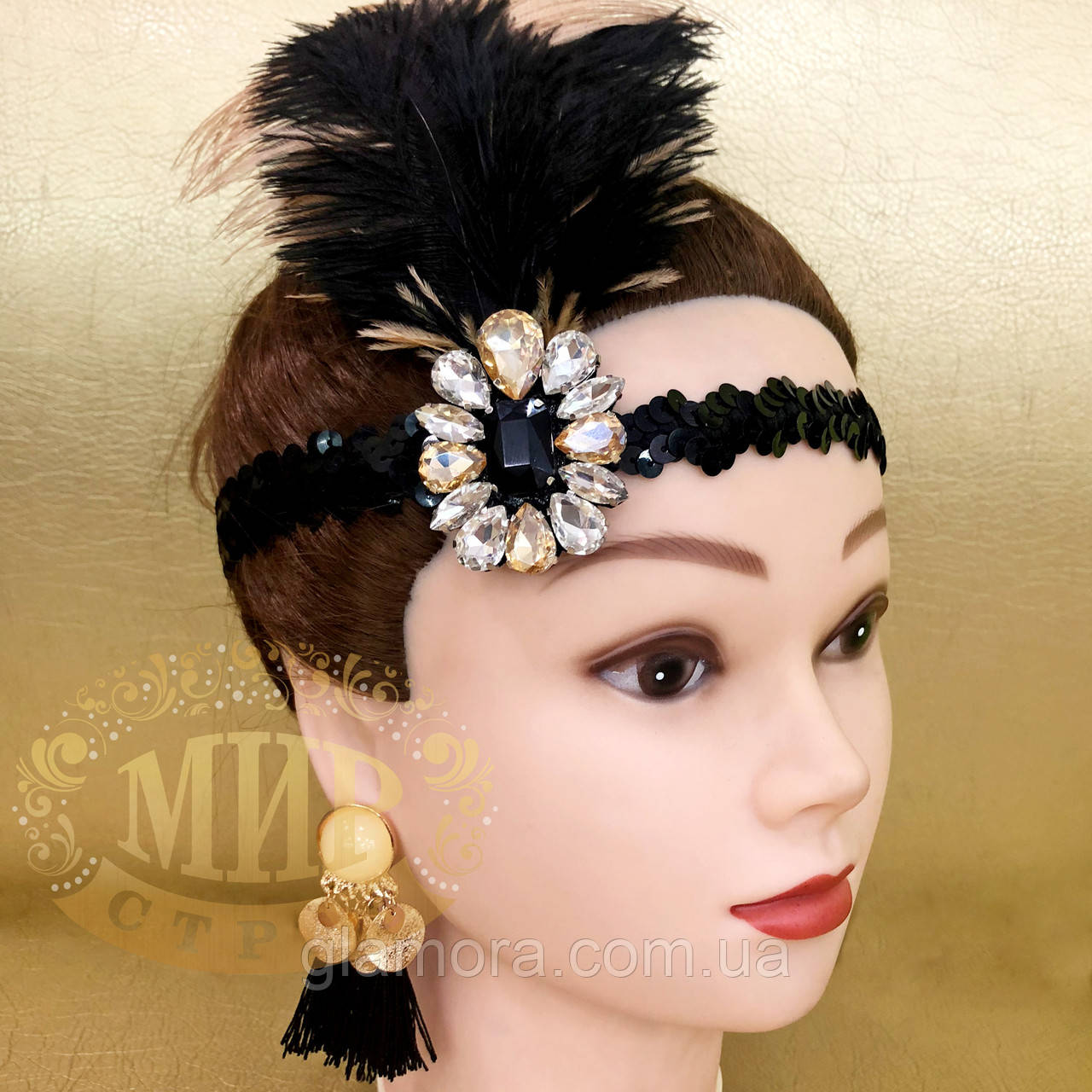 Пов'язка на голову в стилі 20-х років, фото 1