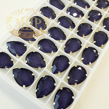 Стрази в сапах, Крапля, колір Candy Amethyst, розмір 10х14 мм, 1 шт.