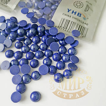 Керамічний термоклейовий напівперлин YHB, 5 мм, Caprie Blue, 100 шт.