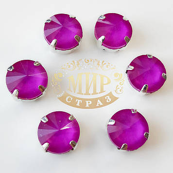 Стрази в ланцюгах ріволі, 10 мм, колір Candy Fuchsia, 1 шт.