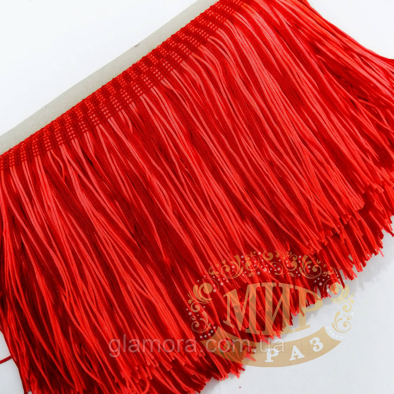 Бахрома, колір Red+Neon Pink, висота 15 см*1 м, фото 1