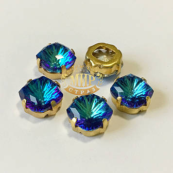 Стрази в попіл. оправі Bermuda Blue Millennium 10 mm*1шт