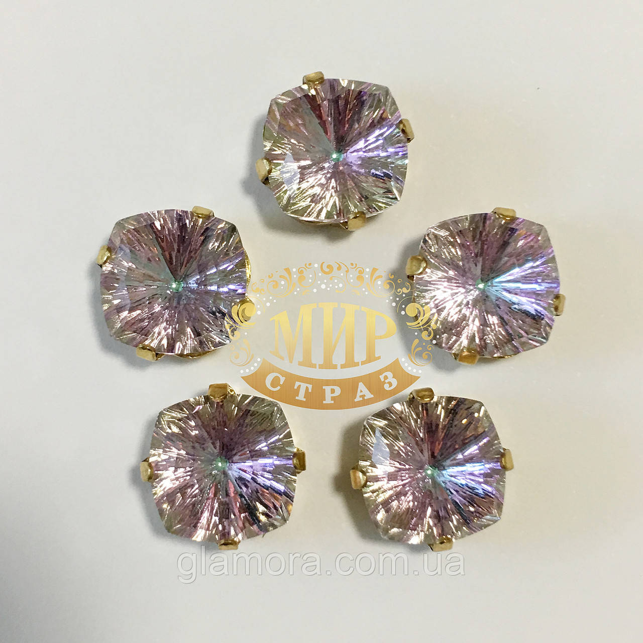 Стрази в попіл. оправі Vitrail Light Millennium 10 mm*1шт, фото 1