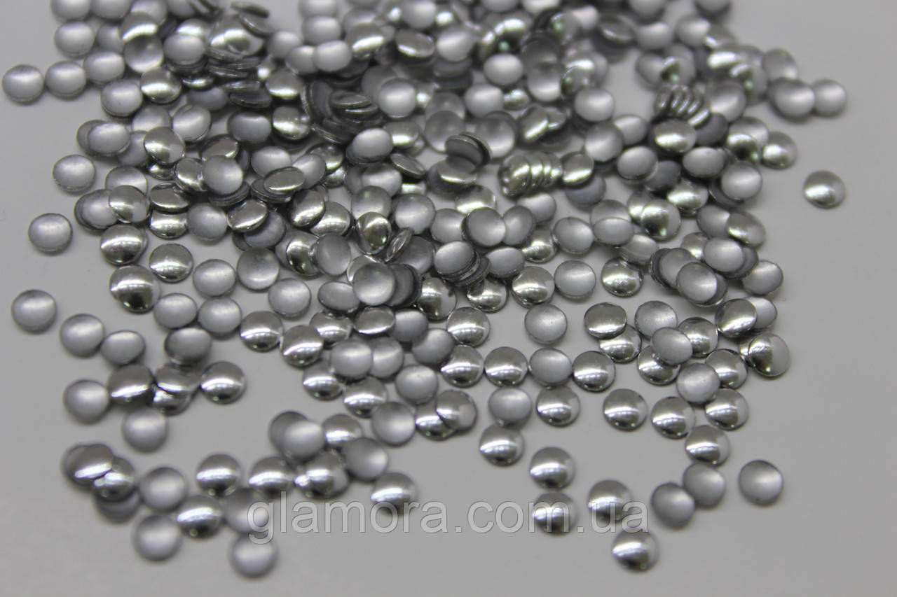 Металострази клейові.3 мм Колір Срібло, уп 2г (~280 шт), фото 1
