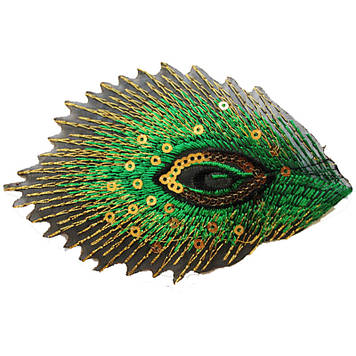 Декор на платті.Кольор Зелений. Розмір 10х7 см.Цина за 1 шт.