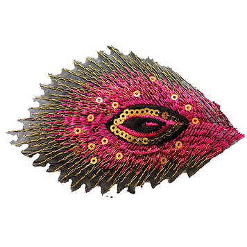 Мереживний фрагмент.Квіт Рожевий.Розмір 10х7 см.Цина за 1 шт.