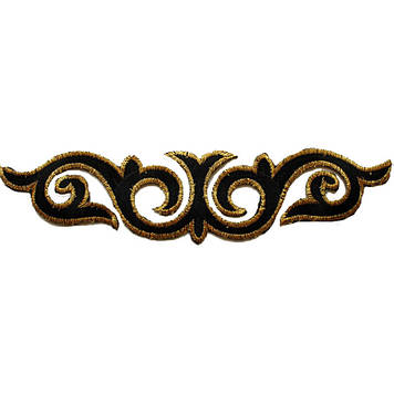 Термоклейовий декор.Квіт чорний. Розмір 24х6 см.Цина за 1 шт.