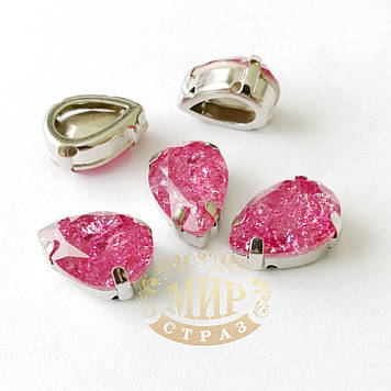 Стрази в ланцюгах, Крапля, колір Frosted Rose, (вибрати розмір), 1 шт.