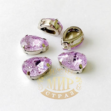 Стрази в ланцюгах, Крапля, колір Frosted Lt Purple, (вибрати розмір), 1 шт.