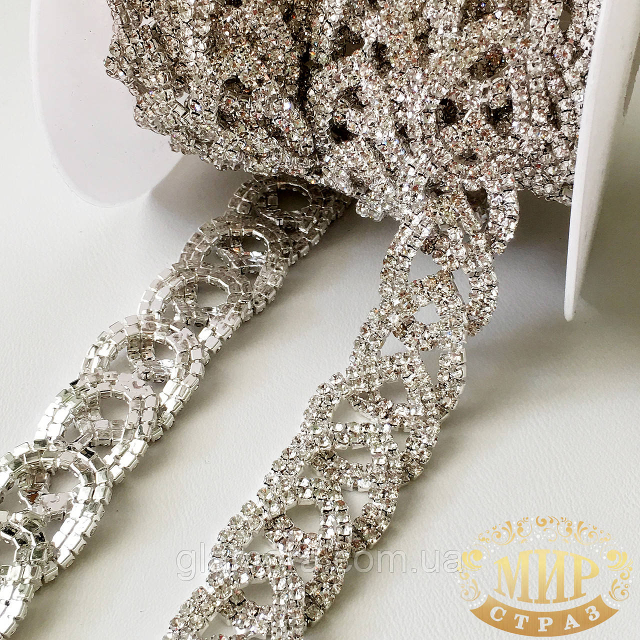Стразова тасьма, Crystal 2см*1 м, фото 1