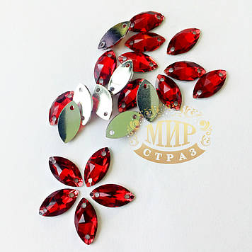 Пришивний човник (синтет. скло), колір Red 6х12мм*1шт