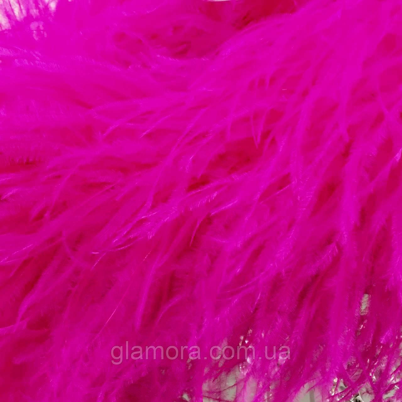 Страусове боа TM Glamora De'Lux, тришарове, колір Fuchsia   (014), 1 м