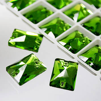 Пришивний прямокутник Green 13х18mm