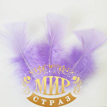 Натуральне перо 6-8 см, колір Lt Purple, 1 шт.