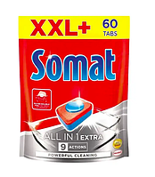 Таблетки для посудомоечной машины Somat All in one Extra 60 штук