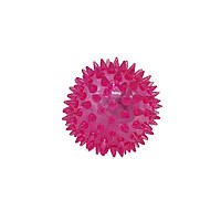 Мяч массажный MS 1137-1 6,5 см пищалка,световые эффекты Nia-mart