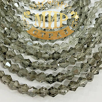 Бусини біконус 4 мм Колір Bl Diamond 1 шт.