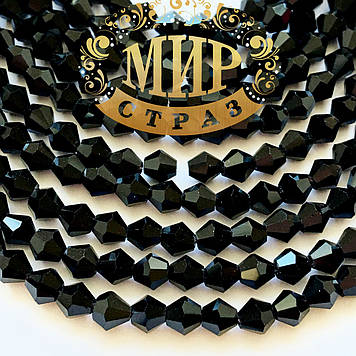 Бусини біконус 5 мм Колір Jet 1 шт.