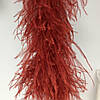 Страусове боа De'Lux TM "Glamora", тришарове, колір Dark Red  (018), 1 м, фото 5