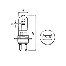 Лампа 64260 12 V 30 W Osram для щілинної лампи ЩЛ-2Б, Німеччина, фото 5