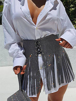 Стразовий пояс-спідниця Gold