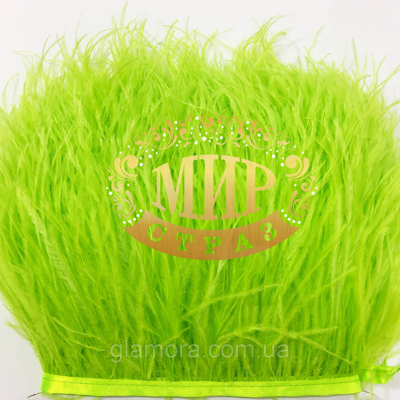 Тасьма страусинна Колір Tropic Lime Ціна за 0.5м
