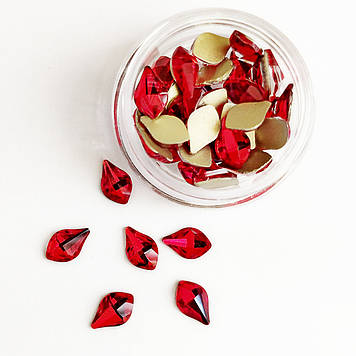 Стрази для інкрустації, крапля, колір Lt.Siam, розмір 5х8 мм, ціна за 1 шт.