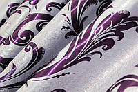 Ткань для штор блэкаут "Лилия", цвет сиреневый с фиолетовым