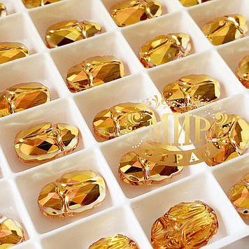 Swarovski намистини-карабеї Metallic Sunshine 12х8,5мм