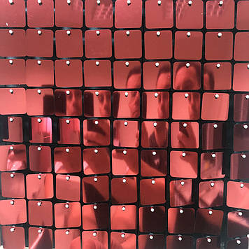 Квадратні паєтки 30 мм, на чорному планшеті, колір Lt Siam, 1 шт.