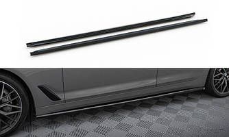 Пороги BMW G30 рестайл (2019+) тюнінг обвіс леза спідниця елерон
