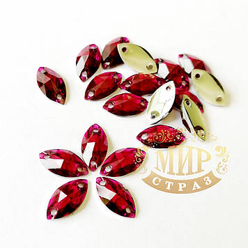 Пришивний човник (синтет. скло), колір Ruby, 6х12 мм*1 шт.