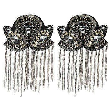 Еполіети стразові, колір Black Diamond, No9 1 пара