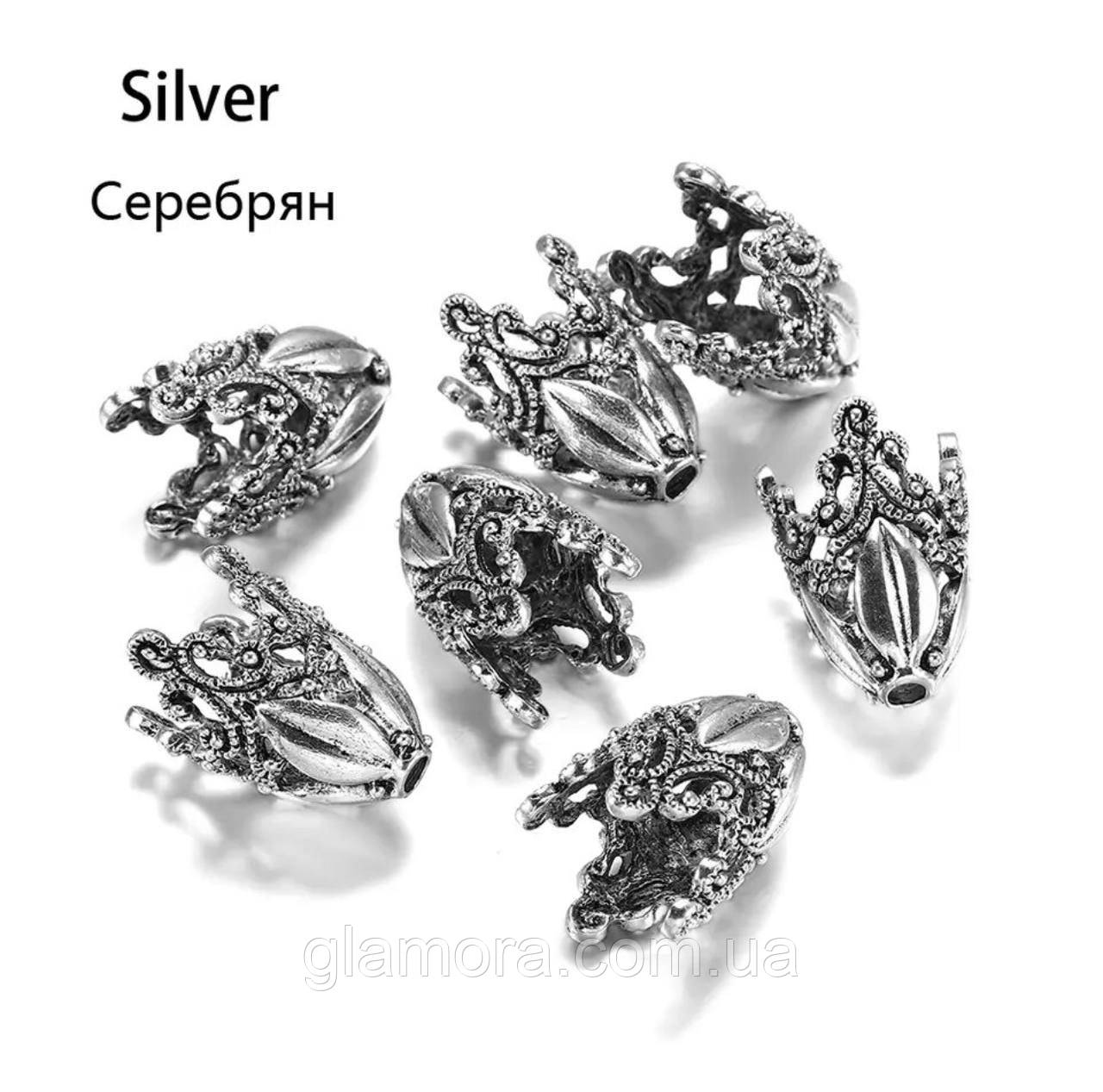 Концевик "Корона",Gold 15.5x29mm, 1 шт., фото 1