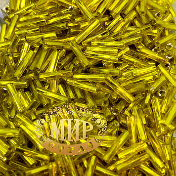 Склярус кручений, колір Citirine, довжина 9 мм, ціна за 10 г