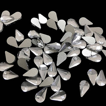 Стрази для інкрустації, крапля, колір Crystal , розмір 5х8 мм, ціна за 1 шт.