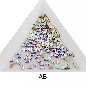 Стрази для нігтів Crystal AB, розмір 2*4 мм* 1 шт.