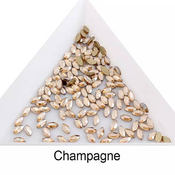 Стразы для ногтей  Champagne,  размер 2*4мм* 1шт