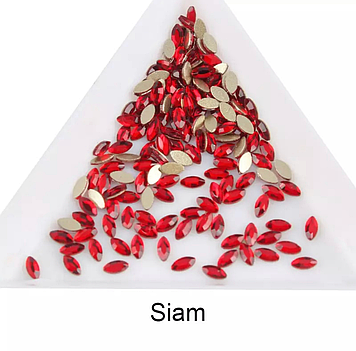 Стрази для нігтів Siam, розмір 2*4 мм* 1 шт.