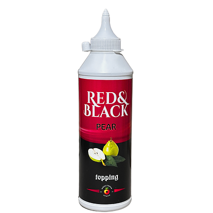 Топінг ТМ «Red&Black» Груша, 0,6 кг / Топінг для морозива, кави, десертів та коктейлів 600мл., фото 1