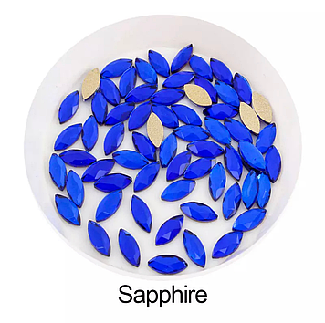 Стрази Sapphire, розмір 3.5*8 мм* 1 шт.