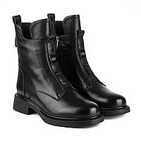 Ботинки женские черные кожаные на низком ходу Farinni 39 34"