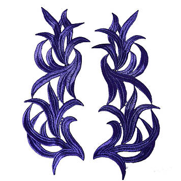 Лейси нашивні 30х9 см, Колір Purple , 1 пара