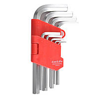 Набор ключей Carlife CR-V matt Г-образных, 1.5-10мм, короткие, 9шт
