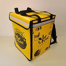 Термосумка рюкзак для кур'єрської доставки 35*30см висота 45см, фото 2