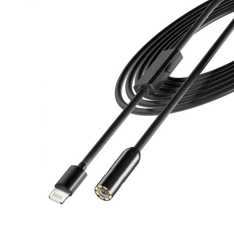 Ендоскопічна камера Kerui IP68 для iPhone, iPad, iOS Lighting Ø 8 мм 1 мм жорсткий., фото 1