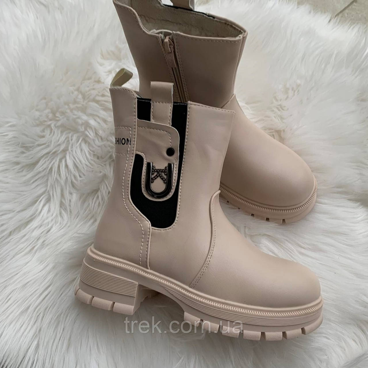 Черевики дитячі зимові бежеві /30616/ 36р, фото 1